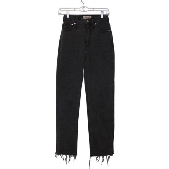 Madewell The Perfect Vintage STraoght Jeans Women Size 24 in black Ash - Picture 11 of 16